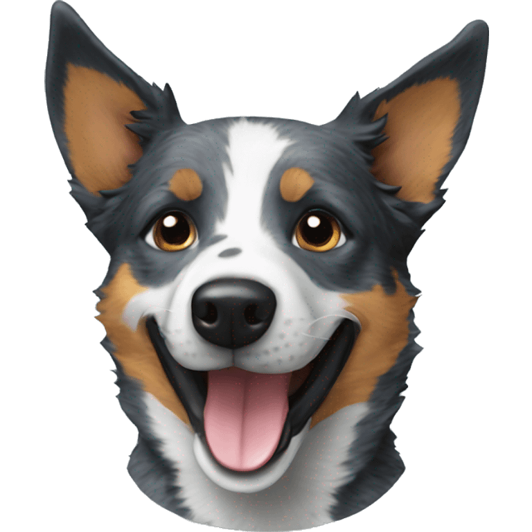 Blue heeler smile emoji