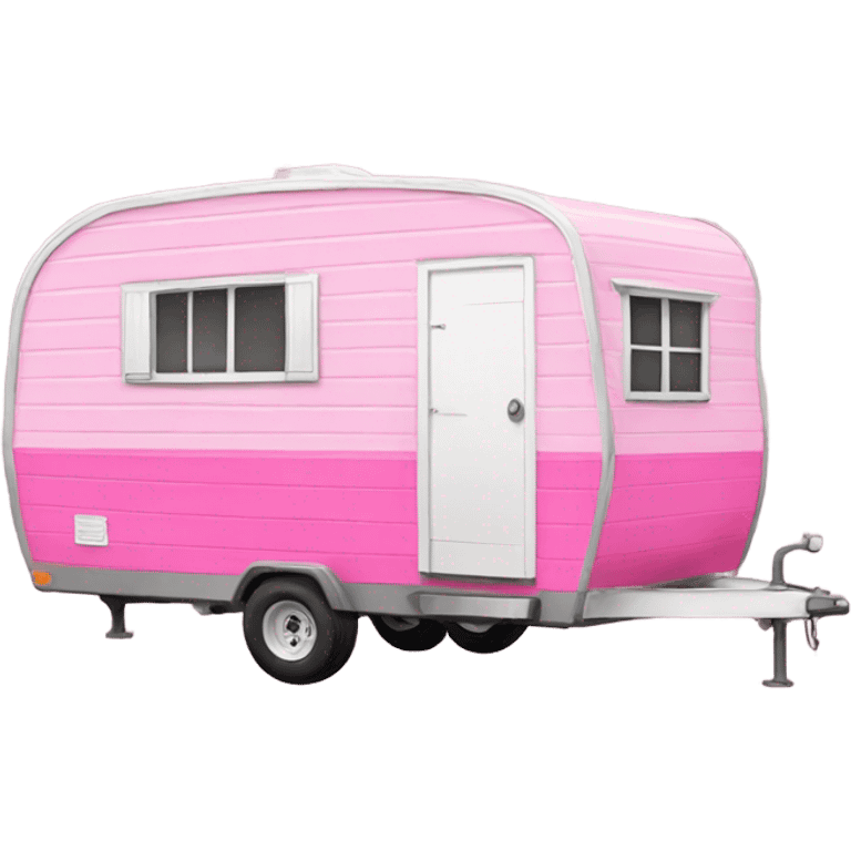 Pink trailer home emoji