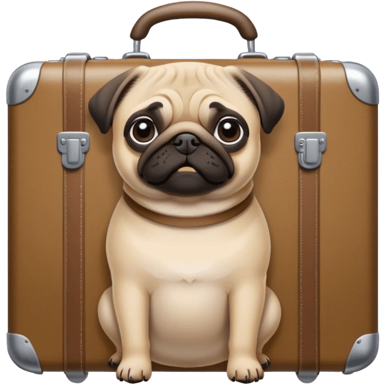 pug with a suitcase emoji