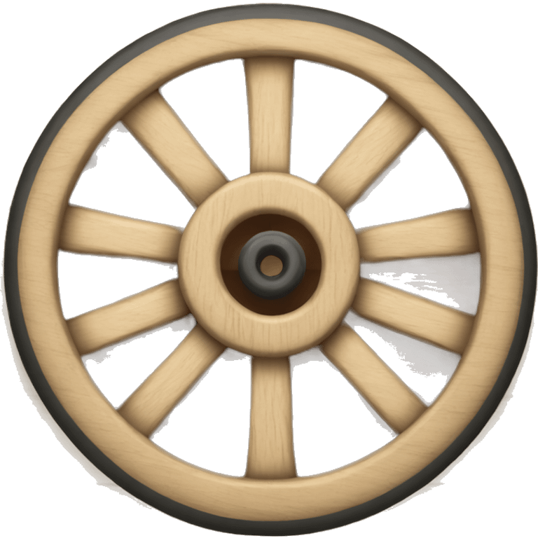 Wooden wheel emoji