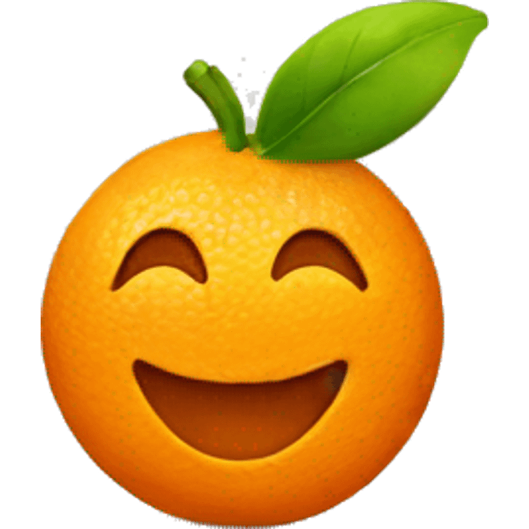 smiling orange emoji