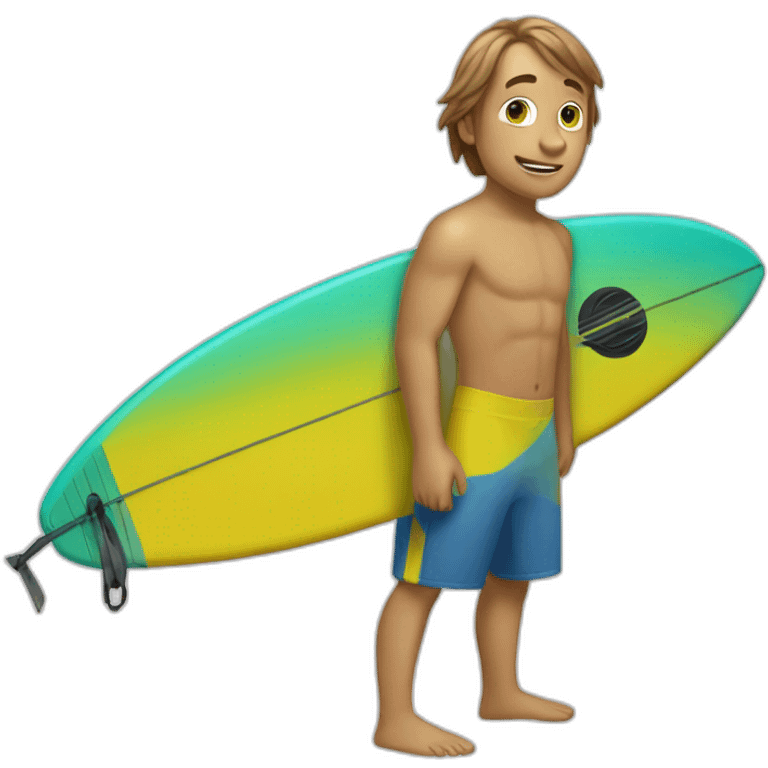 Loro surfista emoji