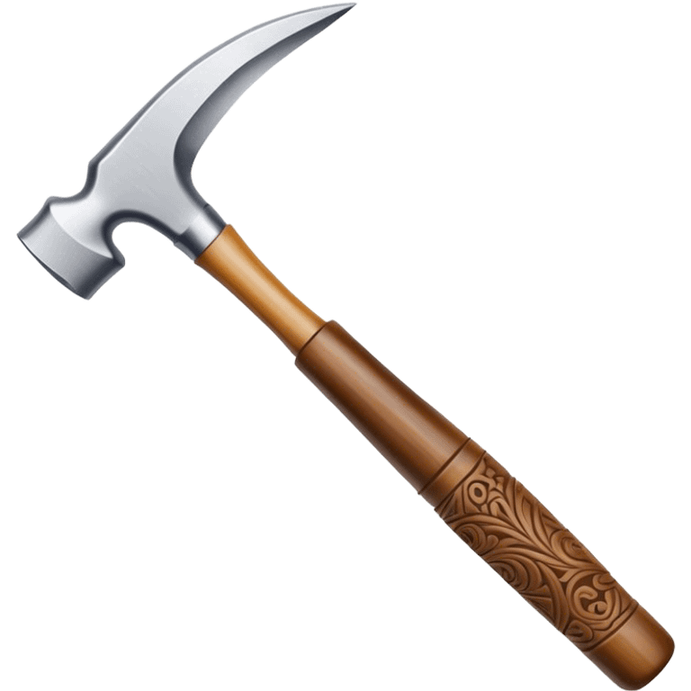 Carving icon, stone, bone, and horn with detailed patterns, carving tools like chisel and awl, minimalistic style, clean lines, transparent background. emoji