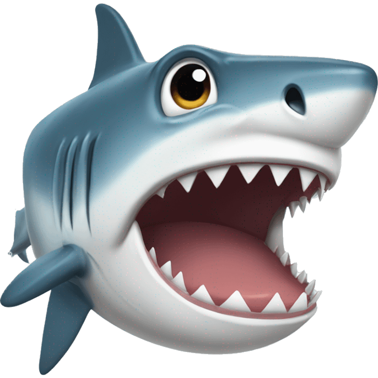 Shark with crying face emoji