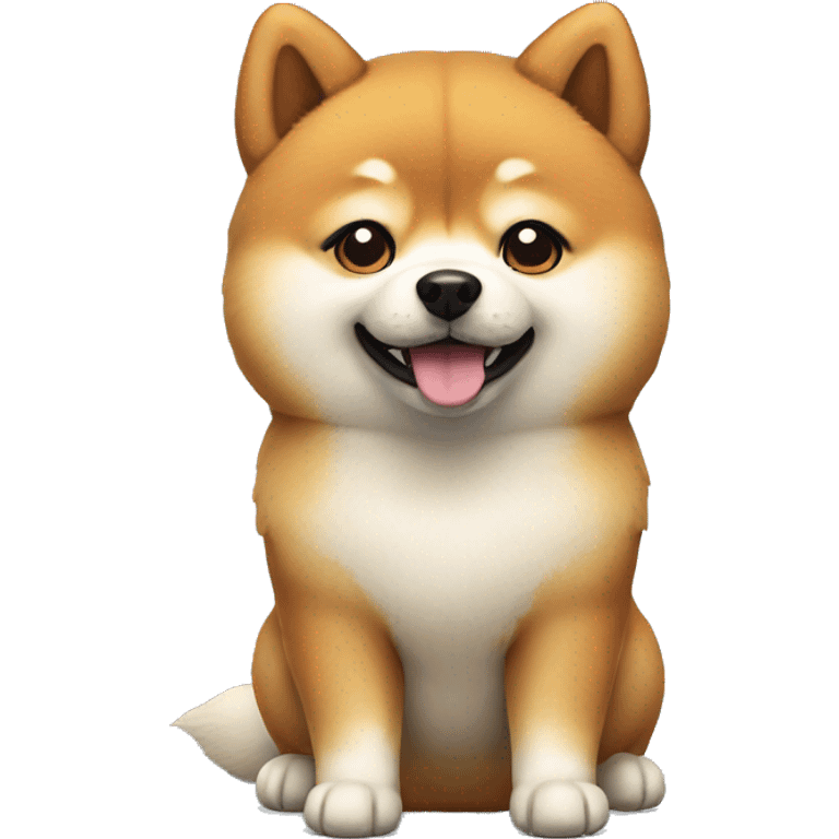 cute fluffy shiba dog emoji