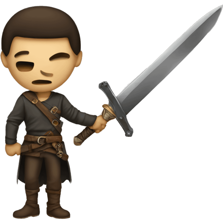 a rogue with a dagger emoji