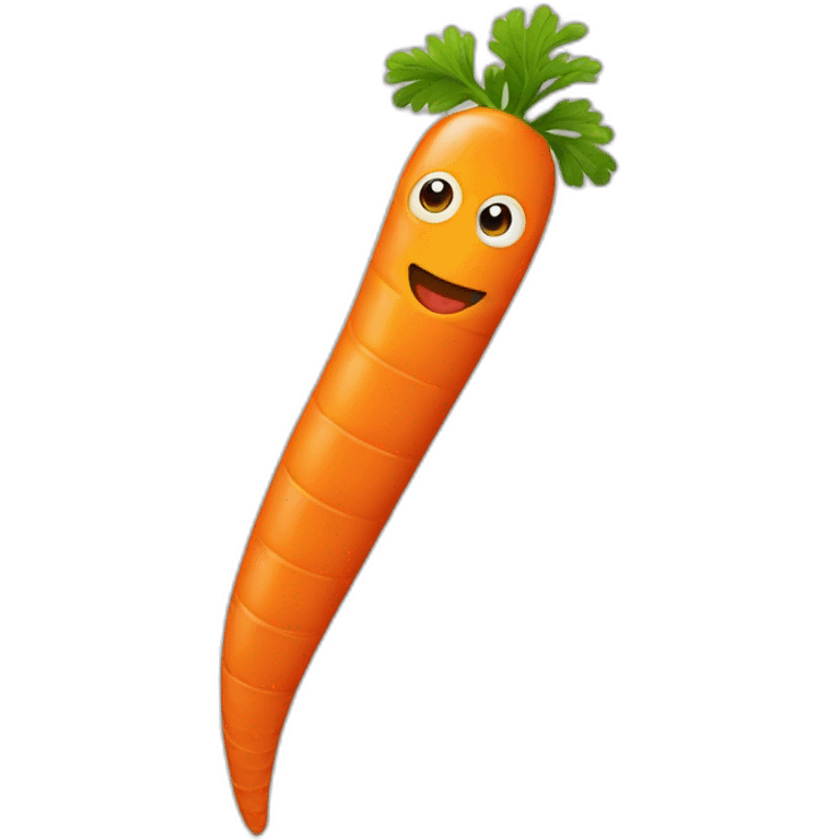 Worm with a carrot emoji