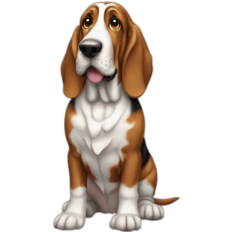 Dog basset hound full-body emoji