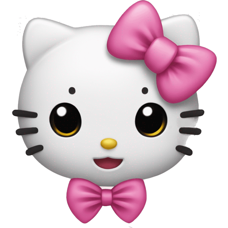 hello kitty with pink bow emoji