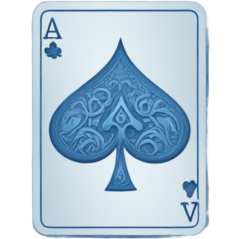 playing card that is blue emoji