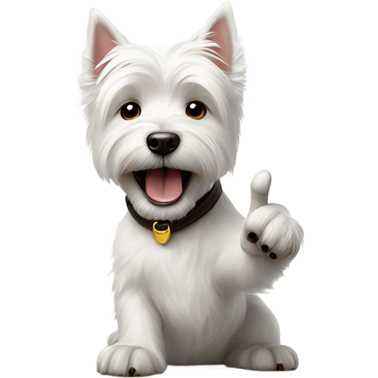 West highland whip terrier thumbs up emoji