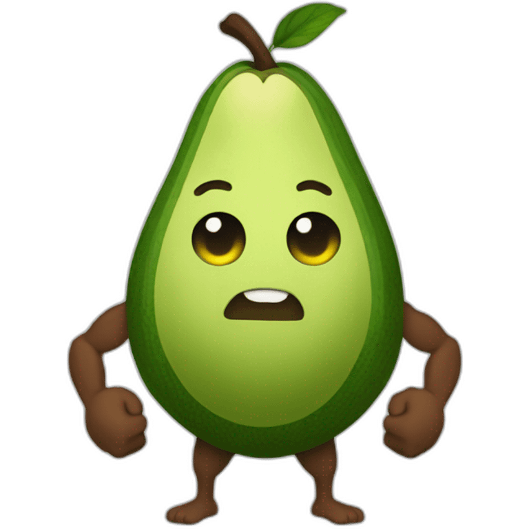 Avocado bodybuilder strong emoji