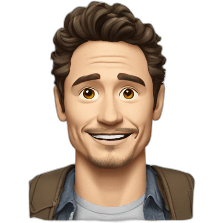 james franco cartoon wearing shirt emoji