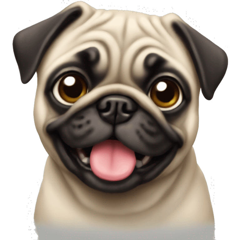 Cute pug emoji