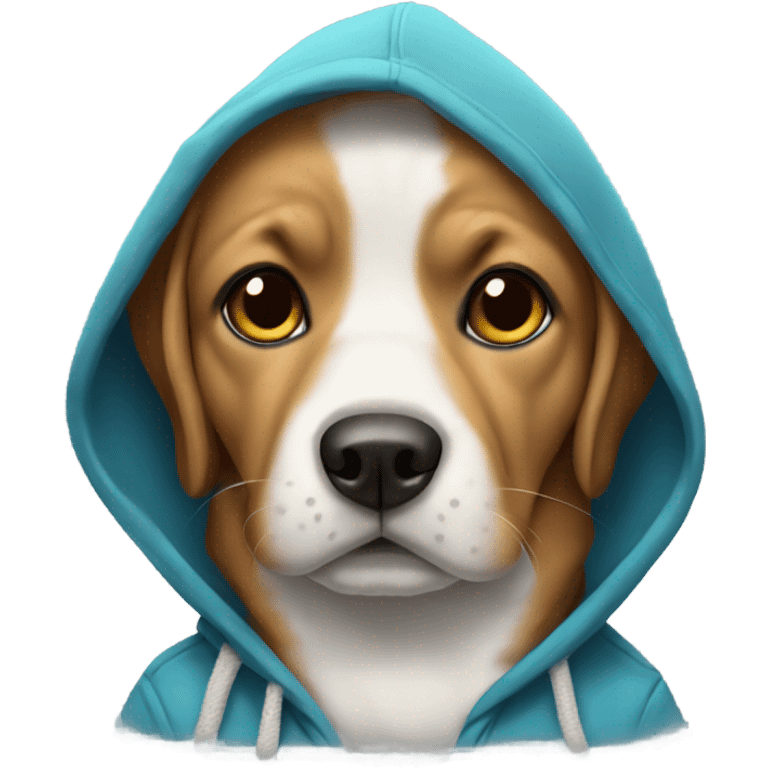 dog wearing hoodie emoji