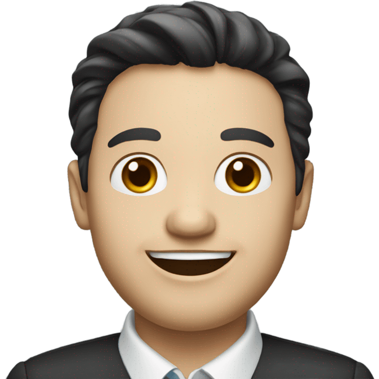 company manager with dark hair, smiling emoji