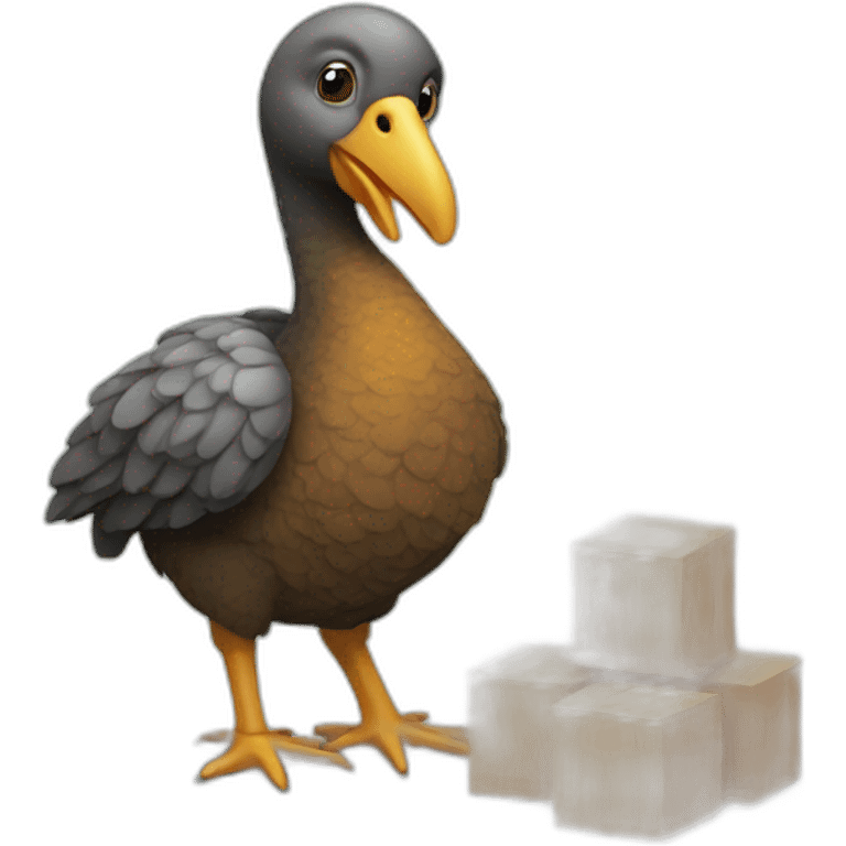 Dodo with wooden blocks emoji