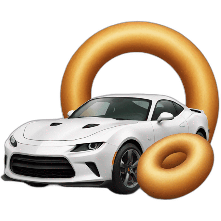 Car doing donuts emoji