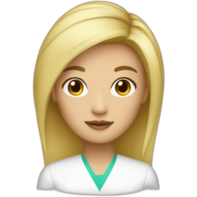 blonde Asian hairstylist fashion emoji