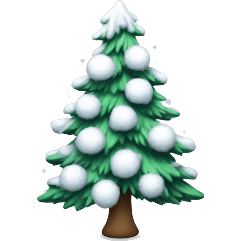 Snowy Christmas tree emoji