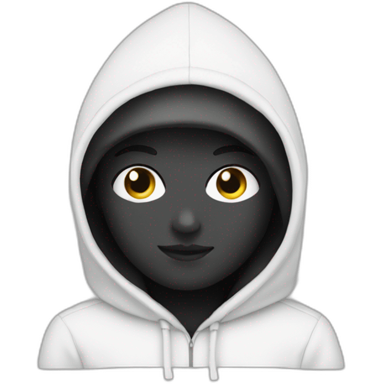 hoodie white and black emoji