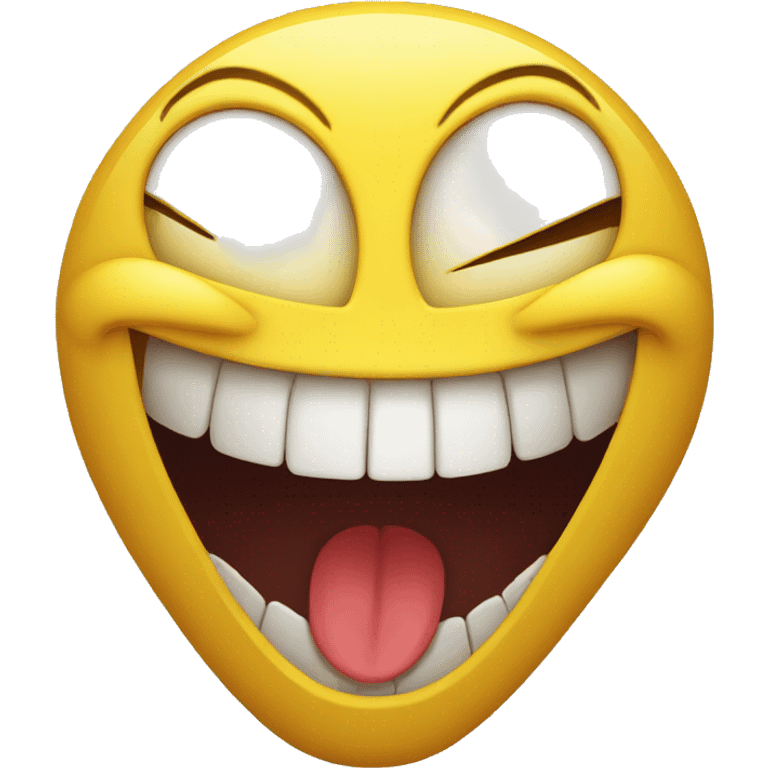 Evil laugh yellow face emoji