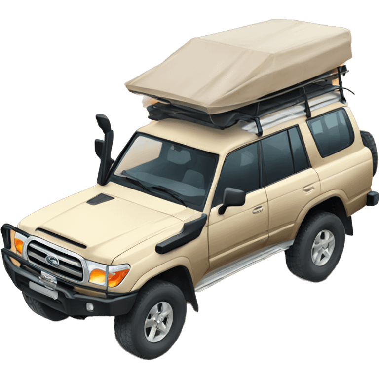 Land Cruiser in desert emoji