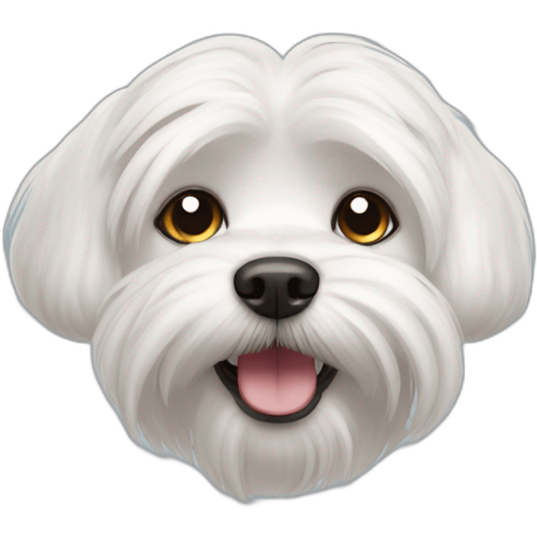 maltese dog wink emoji