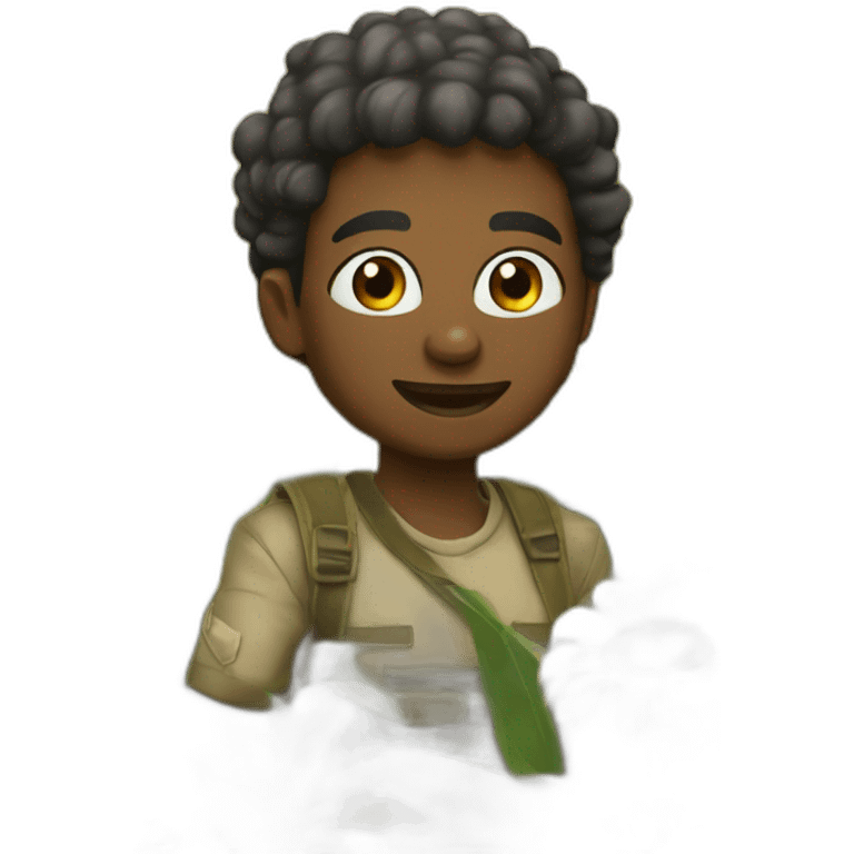 Africain travaillant dans les champs emoji