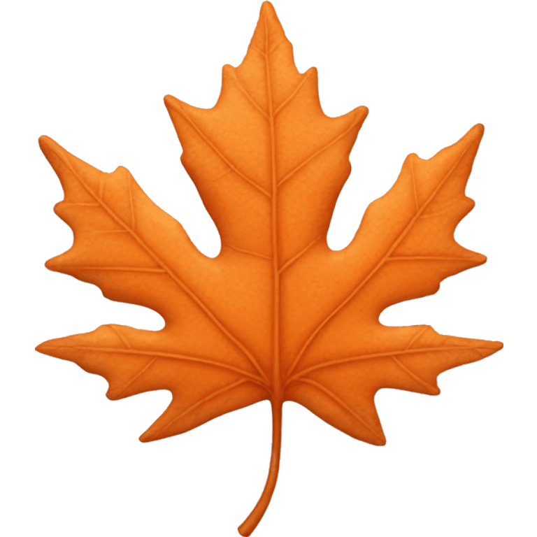 One orange maple leaf emoji