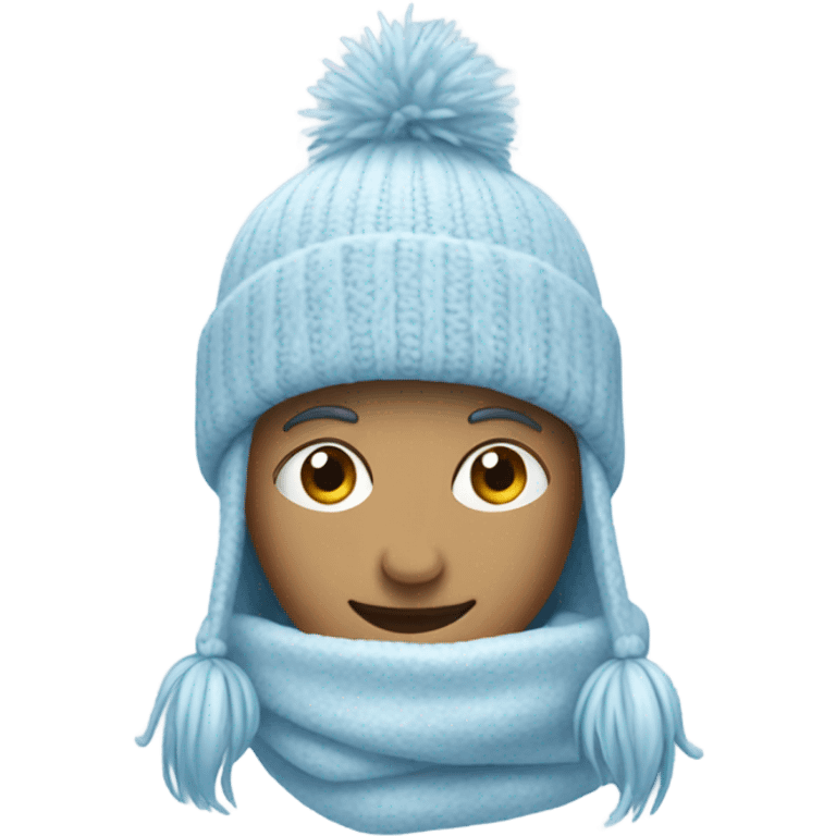 winter hat pale blue  emoji