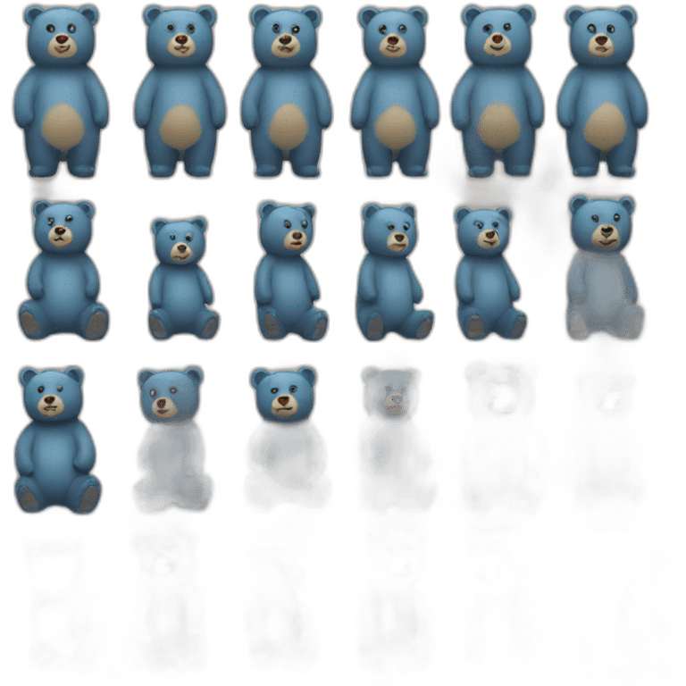 a lot of bears in queue emoji