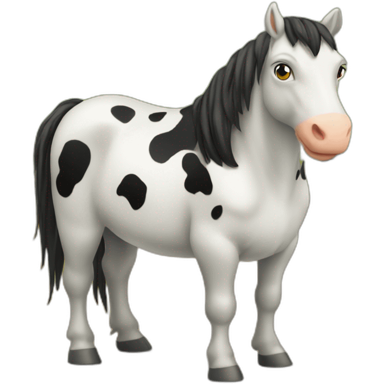 Cheval dans une vache emoji