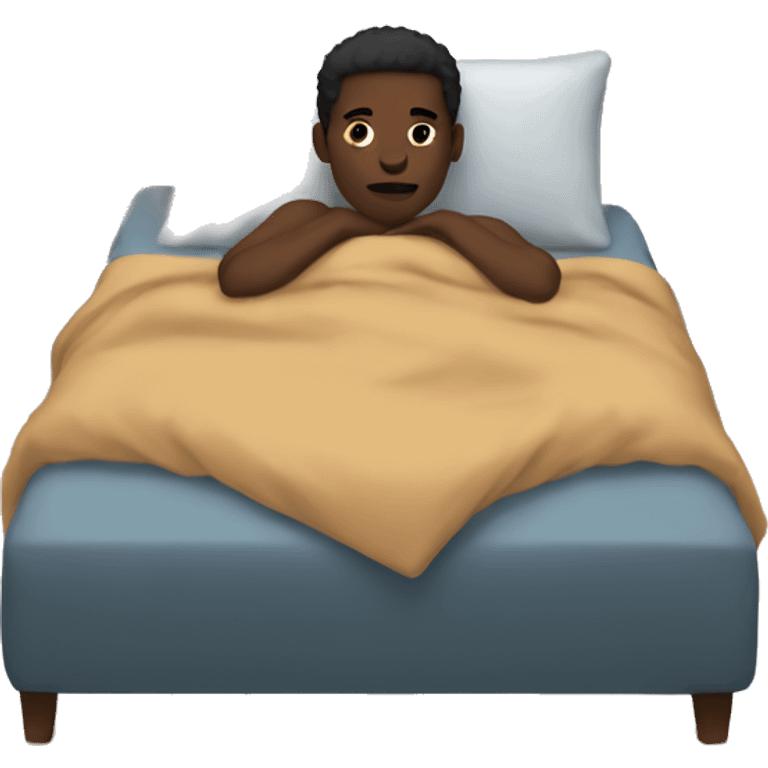 black person lying on bed emoji