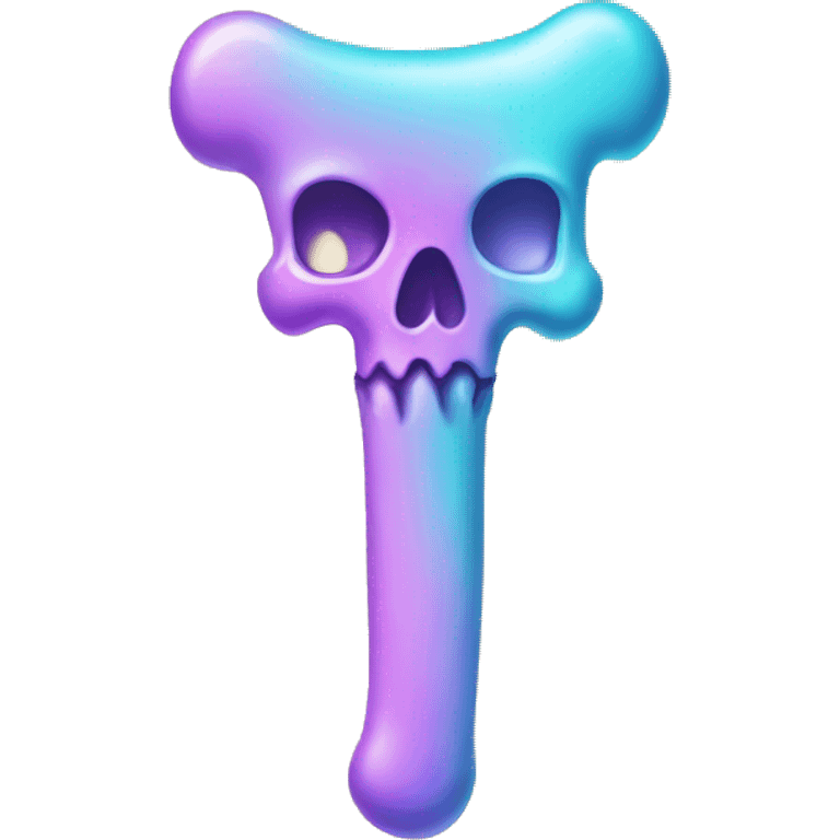 candy colored bone emoji