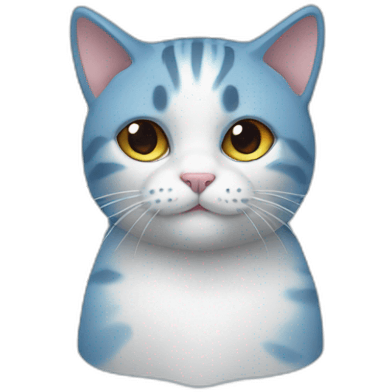 Cat blue emoji