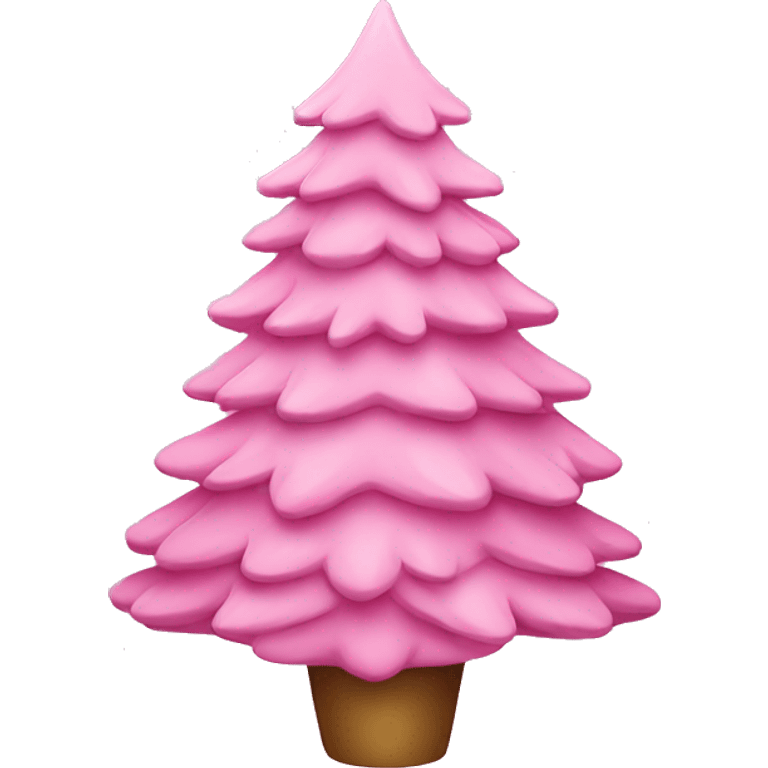 Pink Christmas tree emoji