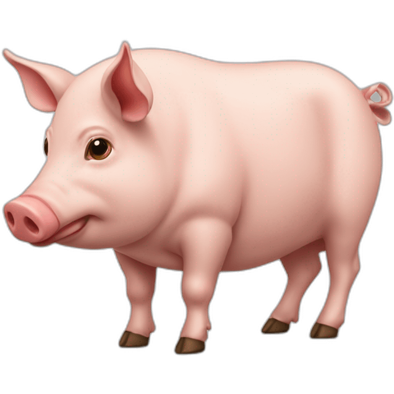 Cochon sur un vache emoji