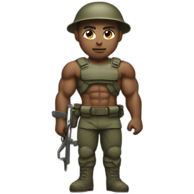 Muscular Soldier  emoji