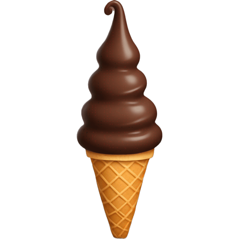 chocolate ice cream cone emoji