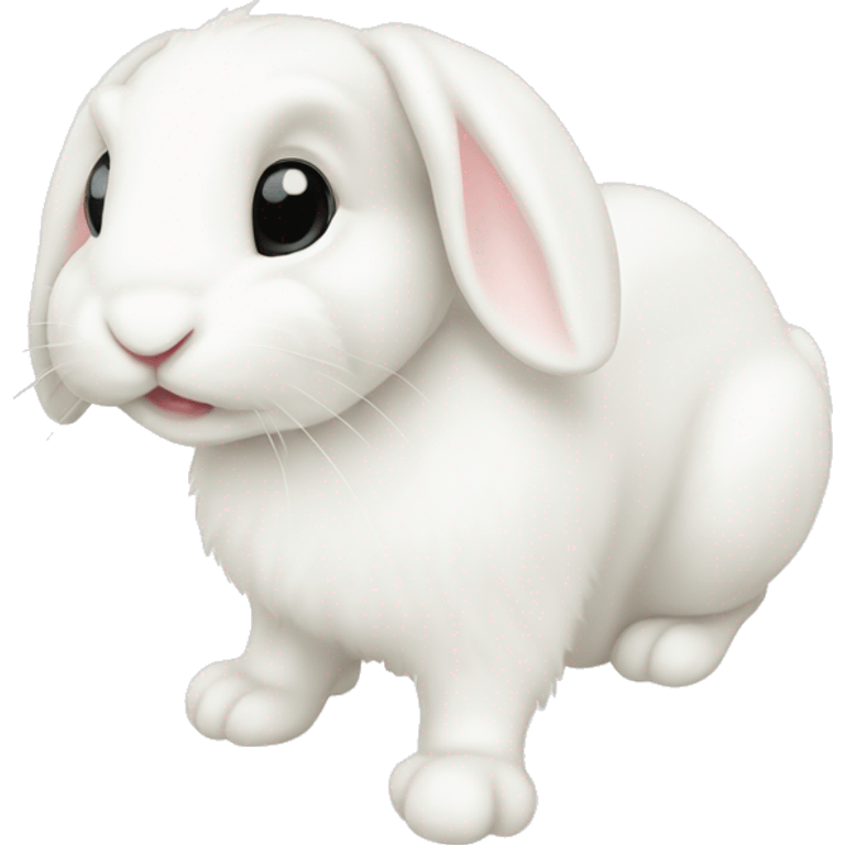 white bunny on white emoji