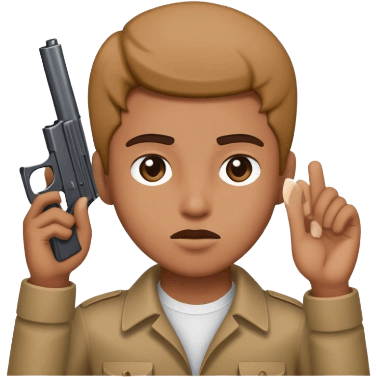 a person holding a gun to there head emoji