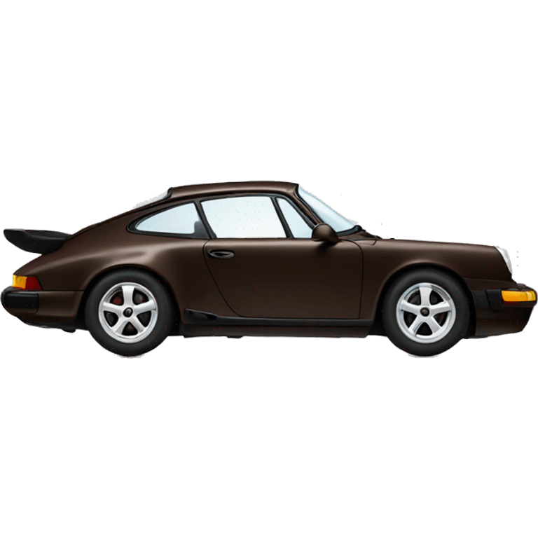 Dark brown porsche   emoji