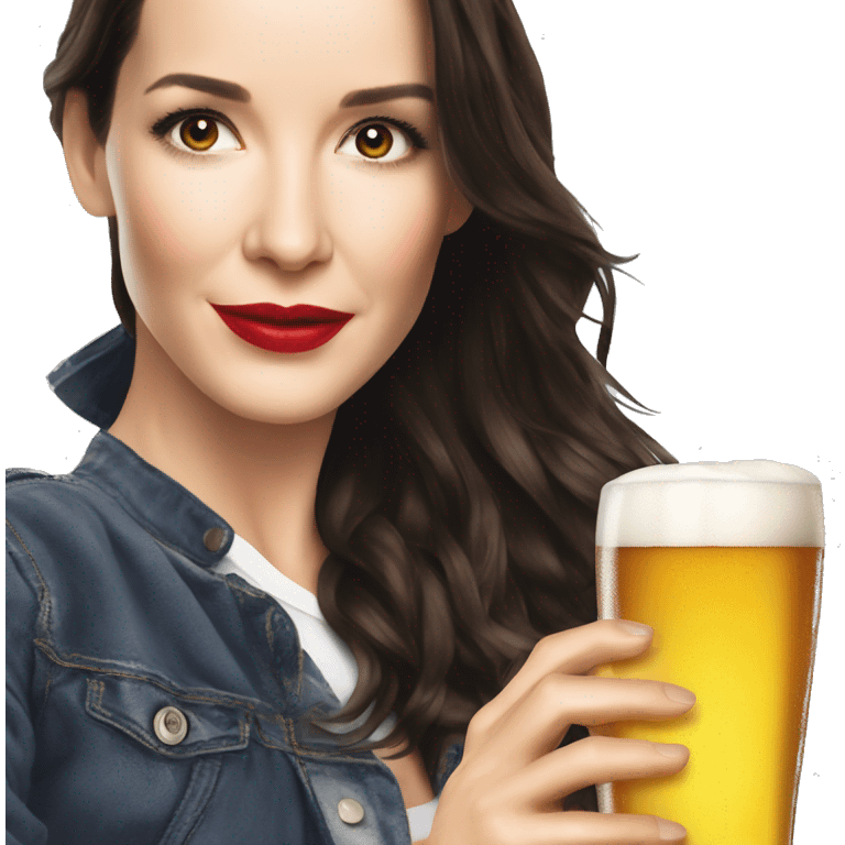 Natalia Oreiro drink beer emoji