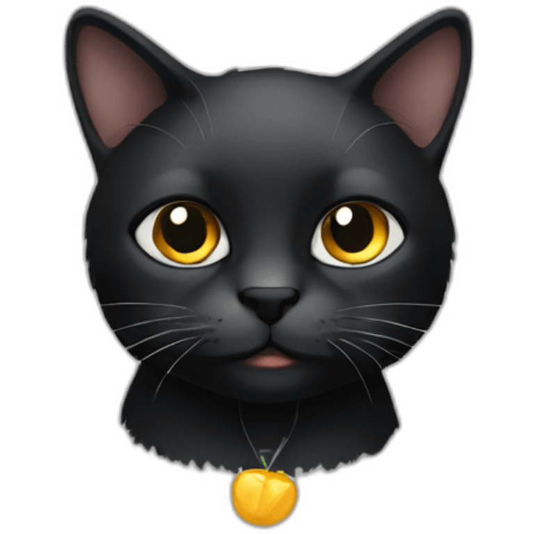 Black male cat emoji