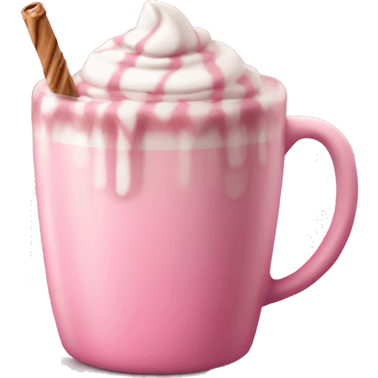 Pink hot chocolate  emoji