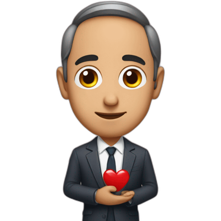 Eric zemmour holding a heart emoji