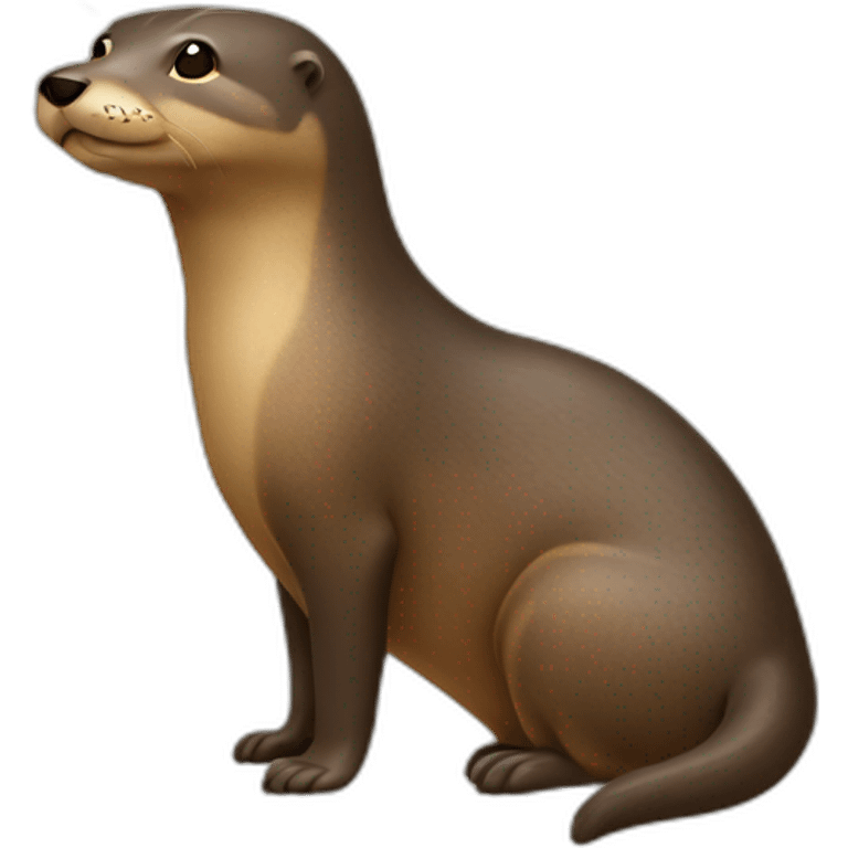 une loutre sur un teckel emoji