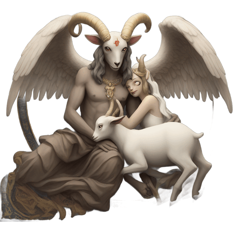 Baphomet and the lovers card emoji