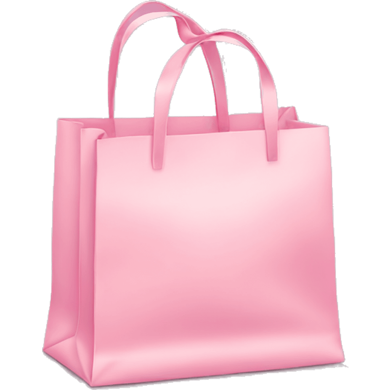 light pink shopping bag with bow emoji